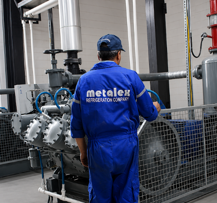 Technical instructor explaining industrial equipment